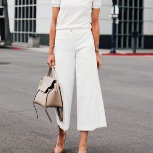 Ann Taylor Marina Pant - White Petite